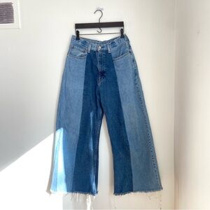 Levi's // Reworked wide leg jeans
